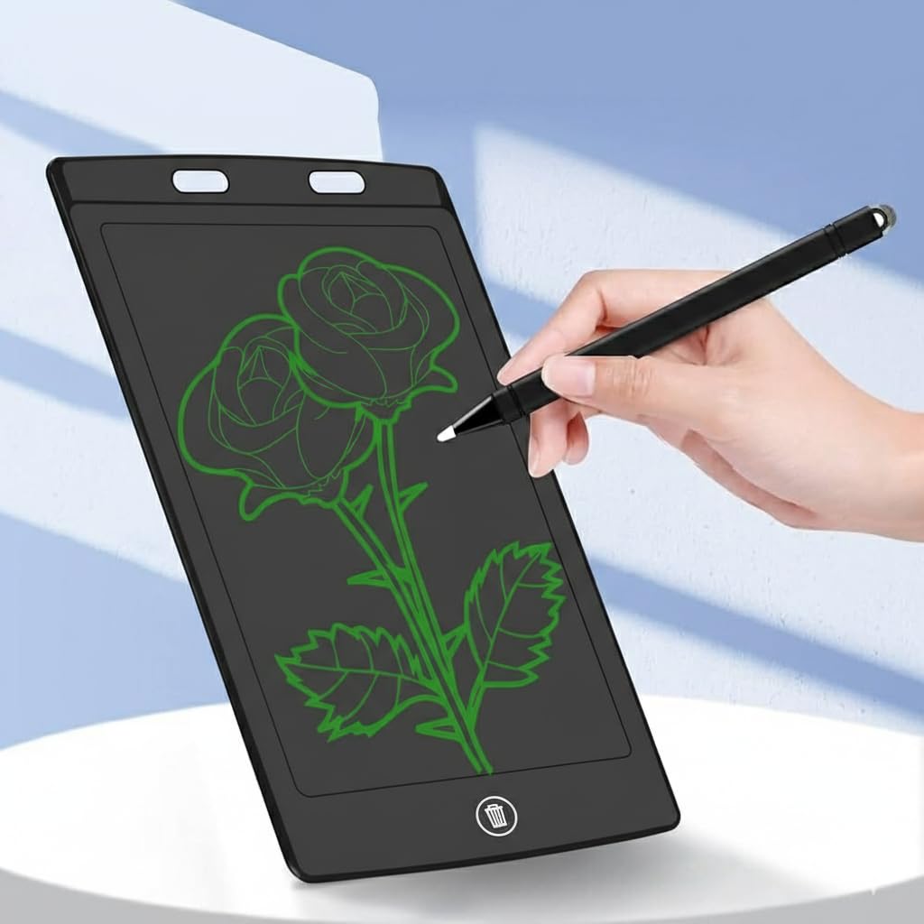 12" Inch Multicolor LCD Writing Pad with Screen Drawing, Playing, Handwriting Gifts for Kids & Adults, Sticky Notes, Sketch Books,(Black)-image-2