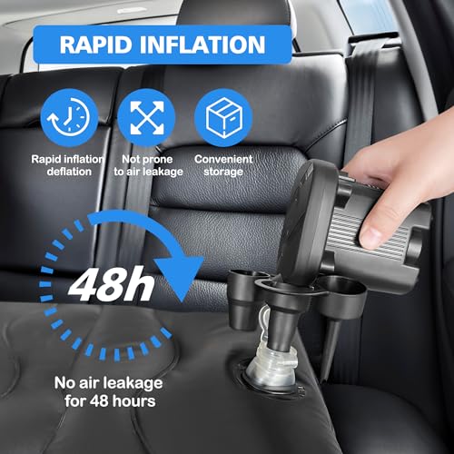 Colchão de ar SUV, cama de acampamento, colchão de carro, assento traseiro, cama de ar portátil dobr