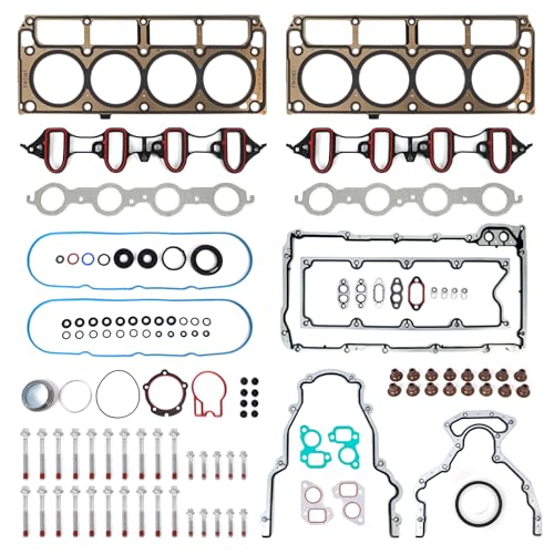 Image of MLS Full Cylinder 5.3 Head Gasket Set Kit w / ES72220 Bolts, Compatible with 2007-2013 Chevy Silverado 1500 Tahoe Suburban, GMC Sierra Yukon, Buick 5.3L V8 Engines