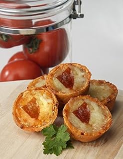 Order Bulk Deep Dish Cheese Pizza with Pepperoni for Event - Gourmet Frozen Appetizers (Set of 8 Trays)