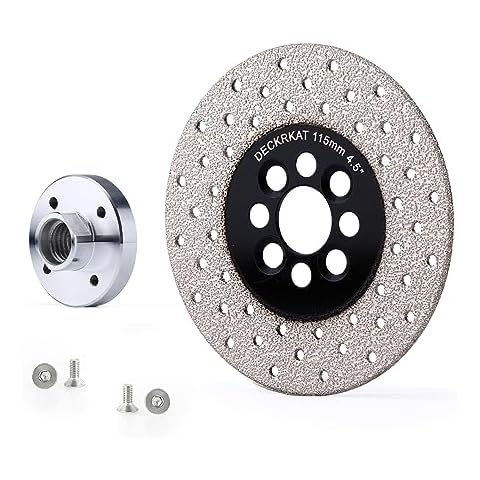 4-1/2inch Diamond Grinding Wheel Disc, Dry Cutting Diamond Blade for Angle Grinder with Dual Diamond Coverage and 5/8-11 Arbor Adaptor, Precision Cuts Grinding Polishing Granite Marble Ceramic Tile Cover