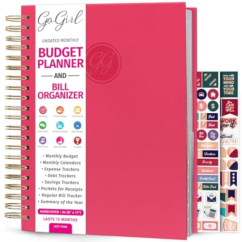 Livre financier mensuel GoGirl avec gestion de budget et factures
