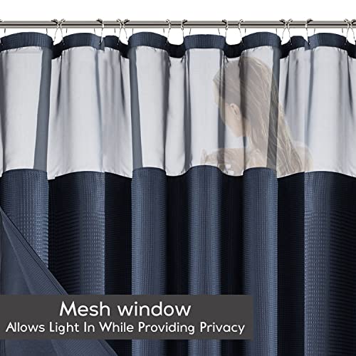 Dainty Home - Cscdlna Smart Design Complete 2 In 1 Waffle Weave Hotel Spa Style Fabric, Navy Blue, 72 Inch X 72 Inch #TOP3