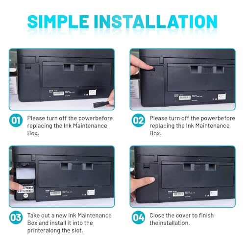 Hyggetech E6715 E6716 Tinten wartungsbox Ersatz für E6715 Wartungsbox E6716 Kompatibel mit Workforce Pro WF-4720 WF-4730 WF-4740 WF-3820 WF-4820 WF-4830 ET-8700 WF-4734 WF-C5790 WF-C5710