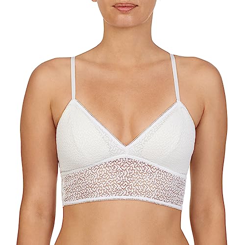 Recopilación de Dkny Be Tempted que puedes comprar esta semana. 44 DKNY Dkny - Bralette de encaje moderno con espalda cruzada, Blanco (Poplin White), L