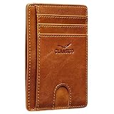 Claasico Front Pocket Small Minimalist Leather Wallet RFID Blocking Vintage Leather Credit Card Holder with Gift Box