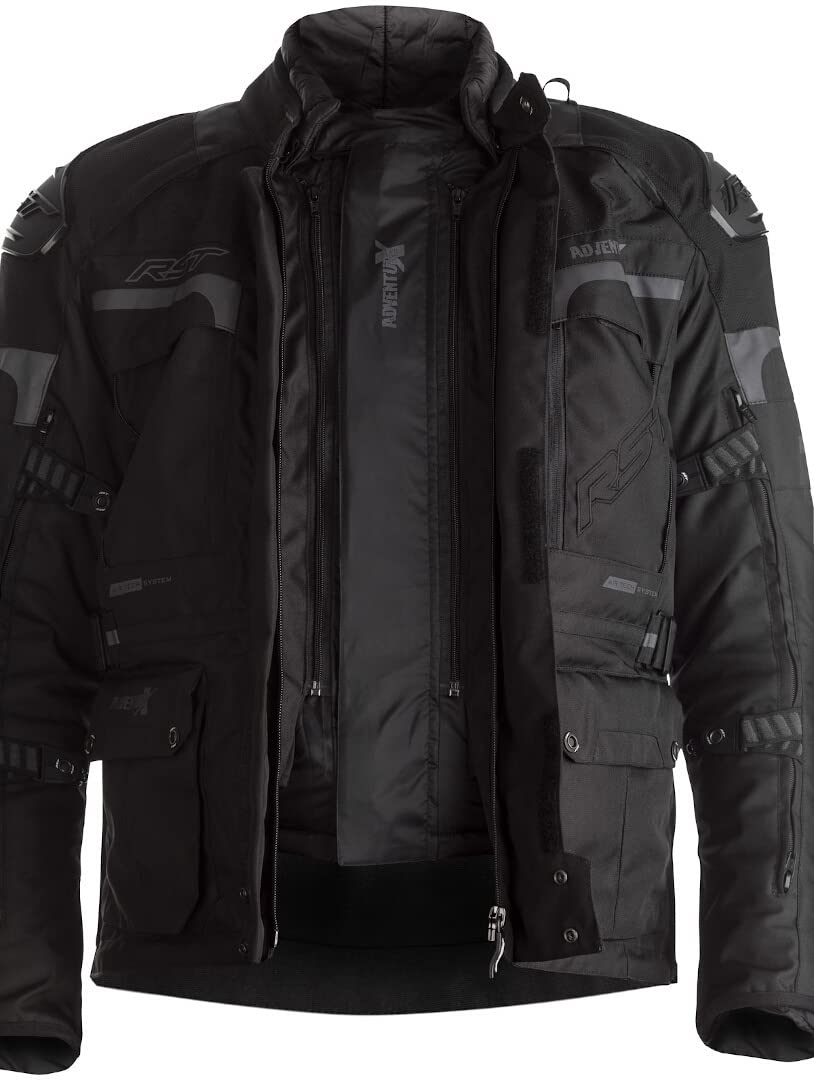RST Adventure-X Airbag Moto Veste Textile, schwarz, S