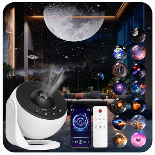 Galaxy Projector for Bedroom Pro Version, HD 12 in 1 Film Discs Star Projector Galaxy Light,...
