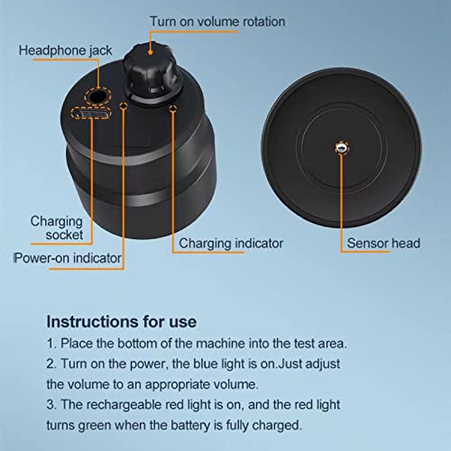 Détecteur de fuite d'eau souterrain localisateur de fuites avec câble USB et écouteur