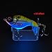 Proaovao Topwater Fishing Lures 3pcs Fishing Bait Kit Bass Fishing Lure with Floating Rotating Tail Trout Pike Perch Swimbaits AH7517 2.95in Saltwater Plopper Bait Teasers Gift for Men Musky Lures