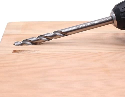 Miniatura 2 de AUTOTOOLHOME Broca de 38" con cuello de tope de profundidad, 6.5 pulgadas de longitud, paso de giro de repuesto para agujero de bolsillo manual Jig