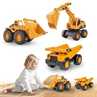 Generisch 3 Stück Bagger Spielzeug, Sandspielzeug Sandkasten Set, Sandkasten Kinderbagger Mit Kipplaster Bagger Frontlader, Sommer Strandspielzeug Für 3-12 Jährige