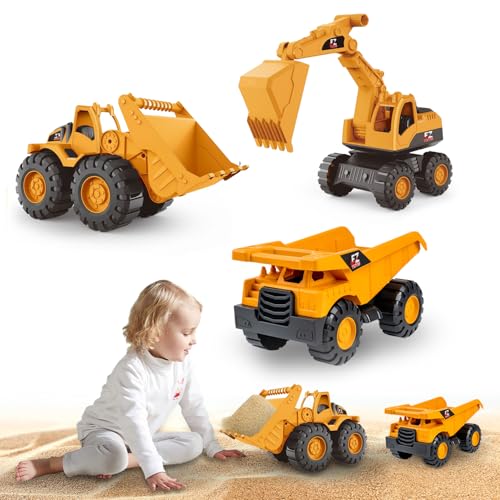 Generisch Jeu de 3 Véhicules de Chantier pour Enfants