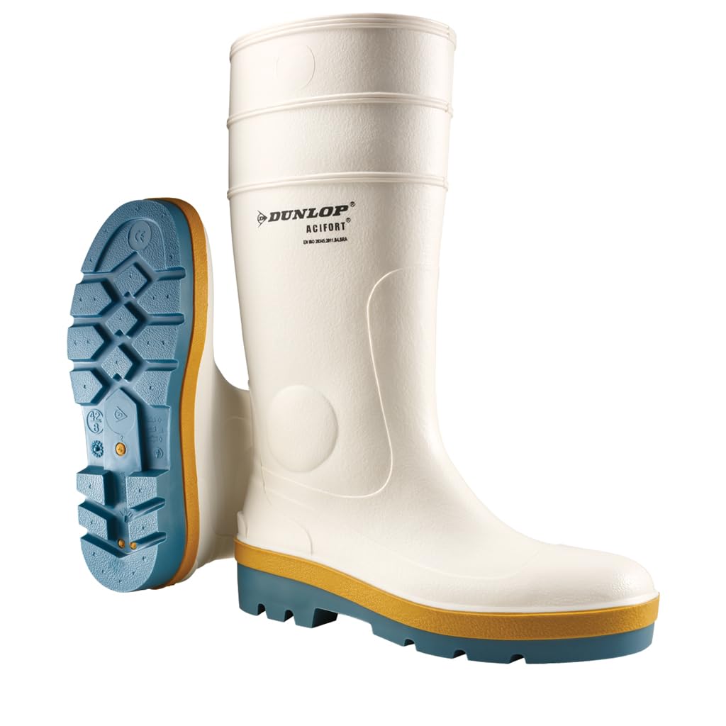 DUNLOP Buty ochronne Acifort Tricolour Safety S4, biały i niebieski, 44 EU
