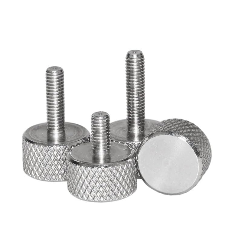 5/20 szt. Śruby radełkowane z łbem cylindrycznym ze stali nierdzewnej M3 M4 M5 dokręcane ręcznie, regulowane, śruby anty-wypadkowe(20 Pcs,M3x10 D10x6)