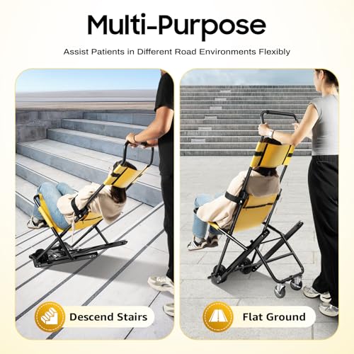 image for Josbuynls Stair Chair, 350LBS Manual Lift Stair Chair Portable Folding