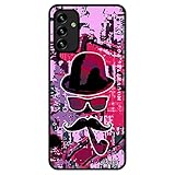 utaupia Coque Monsieur Moustache pour Samsung Galaxy A13 4G en Silicone Rose Telephone Street Art Fille Pipe Pas Cher personnalisé GRAF Vintage