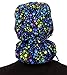 Sparkling EARTH - Blue, Green & Purple Dots on Black - Unisex Big Hair Ponytail Surgical Scrub Style Working Caps - Made in the USA!