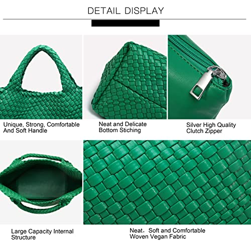 Image of Vegan Leather Purses for Women, Handmade Purses and Handbags Summer Beach Travel Tote Shoulder Bag | WOVEN
