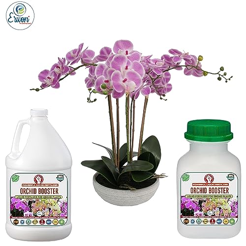 Image of Erwon Orchid Booster, Premium Essential Powerful Liquid Fertilizer for the Best Growth of Orchid Plants with Flowering Nutrients and Charged Micro-organism (1 Litre)