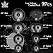 ULUOBO Low Volume Cymbal Pack, Silent Cymbals, Quiet Cymbals Set for Drummer Practice, 6/8/10''Spalsh+14''Hihat+16
