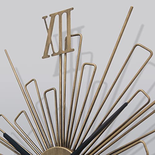 Joudia Large-Wall-Clock, Decorative Modern Wall Clocks For Living Room Decor, Mid Century Metal Wall Clock For Bedroom Entryway Foyer Hallway, 24In Diameter Starburst Wall Analog Clock #TOP2