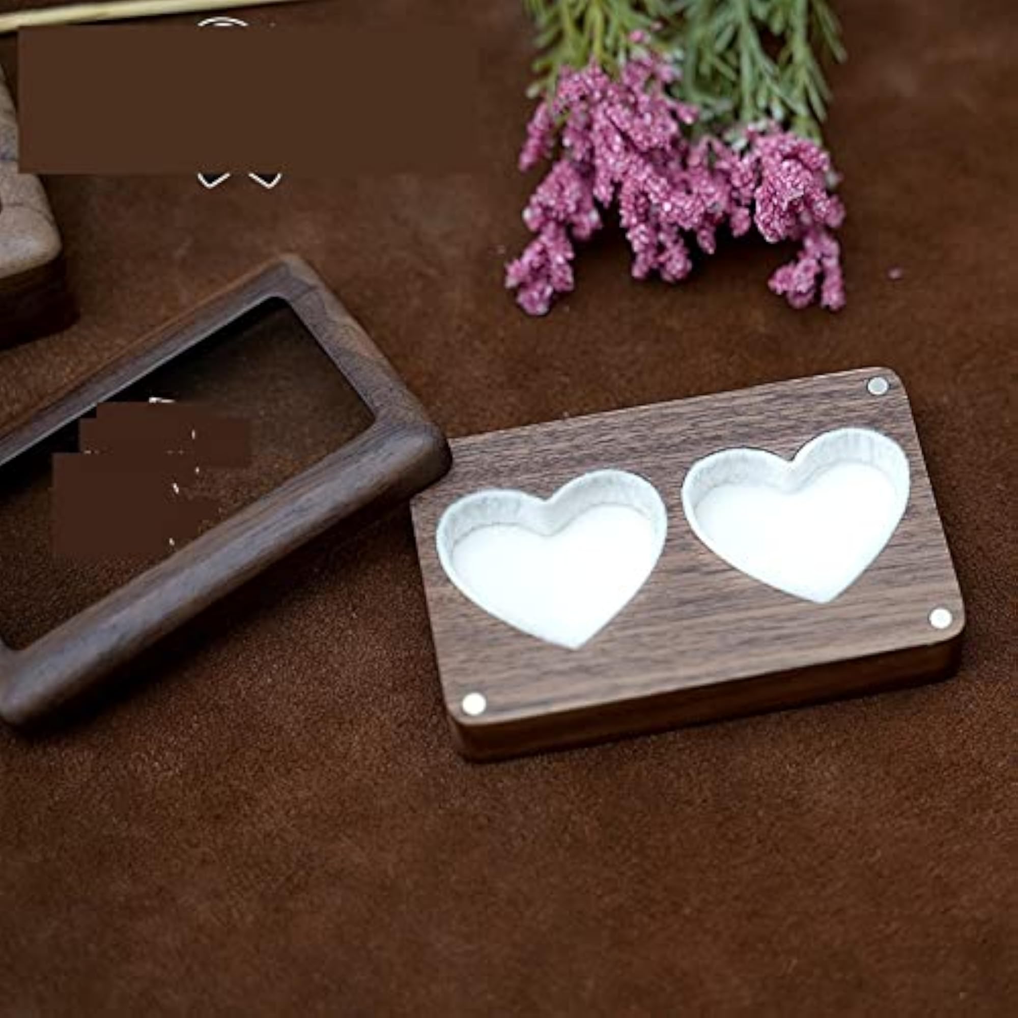 Custom Rustic Wedding Ring Box, Engagement Ring Holder