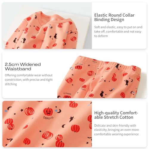 Girls' Brushed Thermal Underwear Set Cotton Warm Comfortable Suits For Kids Long Johns2