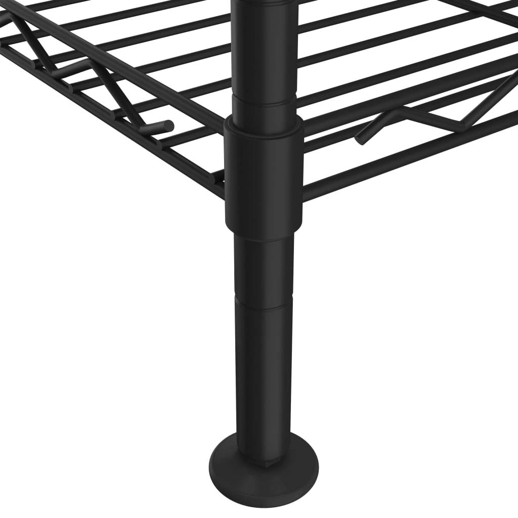 Générique Étagère de Rangement 3 Niveaux 60x35x76 cm Noir 150 kg,Entreprise & Industrie,Stockage Industriel,Étagères industrielles,Noir,3.95 KG,324620