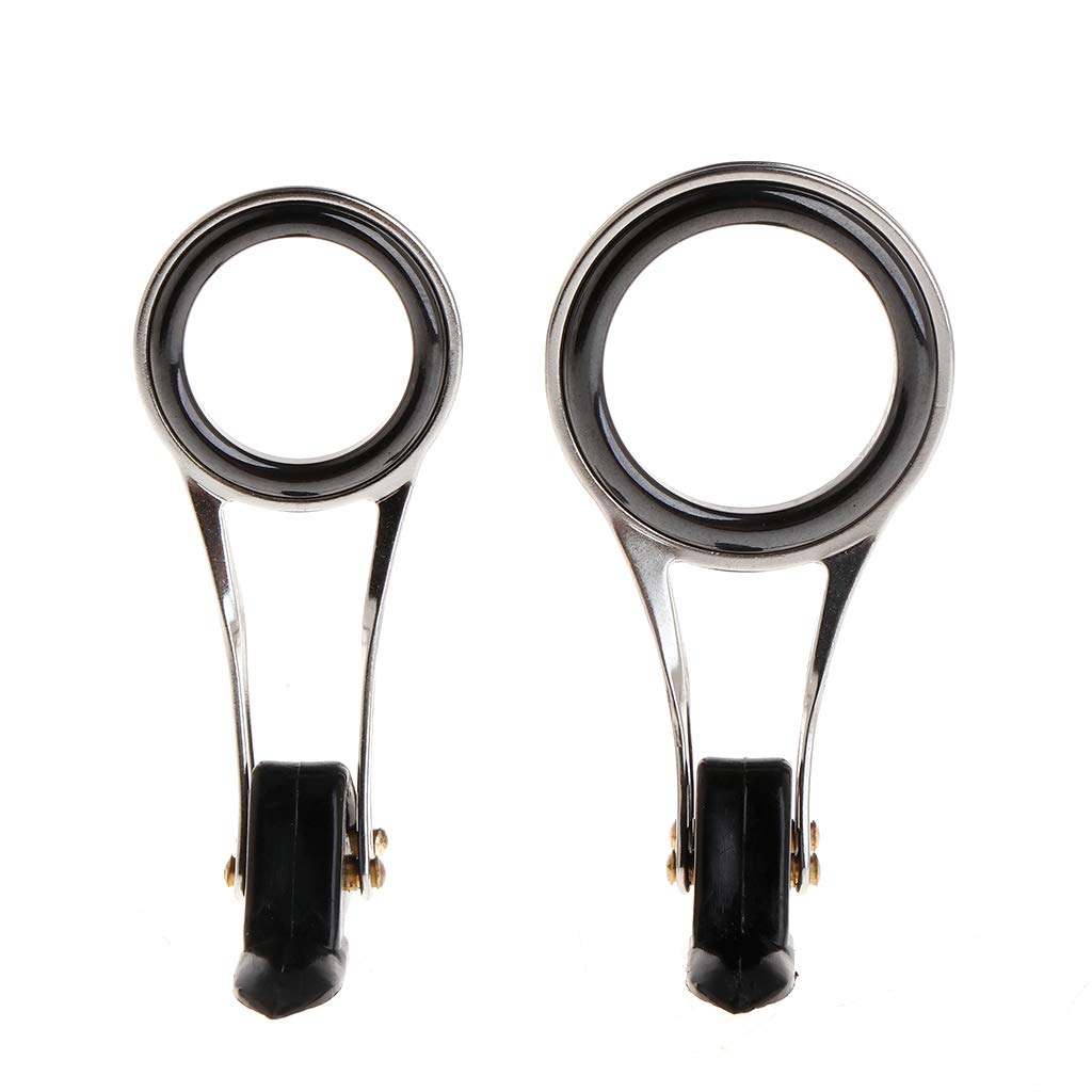 Guía para caña de pescar, anillos superiores, plegables, de acero inoxidable