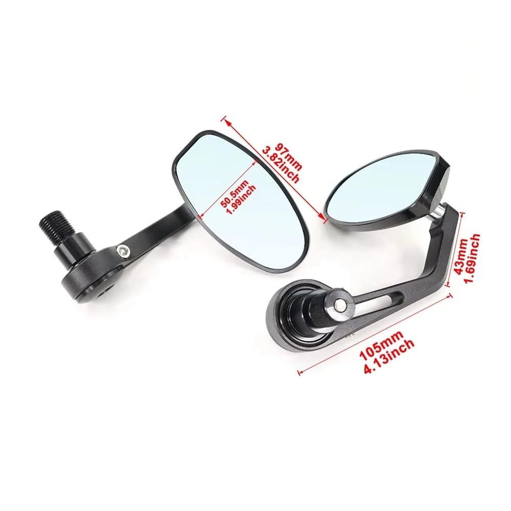 Espejo retrovisor para Motocicleta Espejo Retrovisor para Manillar De Motocicleta, Compatible con para MT-03, MT-09, MT10, MT07, FZ1/FZS1000, FZ6, FZ6R, XJ6, TMAX530 Y TMAX500.