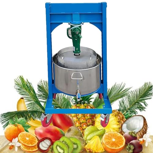 LZDOYY Pressoir à Fruits et à vin, Presse à Fruits en Acier Inoxydable Robuste de 2,1 gallons, broyeur de Raisin Manuel pour la Fabrication de vin Pressoir à Fruits et à vin