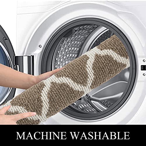 Shacos Long Door Mats Indoor 20"X59" Washable Front Door Mat Non Slip Water Absorbent Entryway Rug Doormat Indoor Entrance Floor Mat Runner For Home Garage Kitchen Laundry, Brown #TOP6