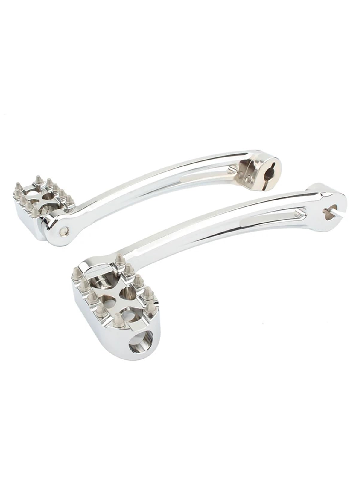 Xinqqdc Chrome Shift Peg Motorcycle Heel Toe Shift Lever Gear Shifter Pegs Fit For Harley Touring Road King Street Electra Glide Softail Trike Metal Gear Shifter Shift Lever(Chrome)