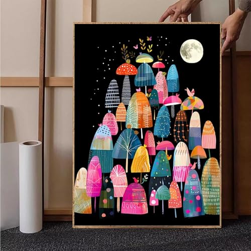 Peinture diamant arbre abstrait de haute précision avec strass 5D brillants 35x50cm