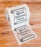 Retirement Papers Toilet Paper - Funny Retirement Gift - For Retired Men, Women, Coworkers, Employees, Boss, Friend, Colleague, Retirement Party