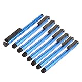 Poids: 23g Ruilogod 8 Pcs Doux Astuce Bleu foncé écran Tactile Stylet pour téléphone Mobile