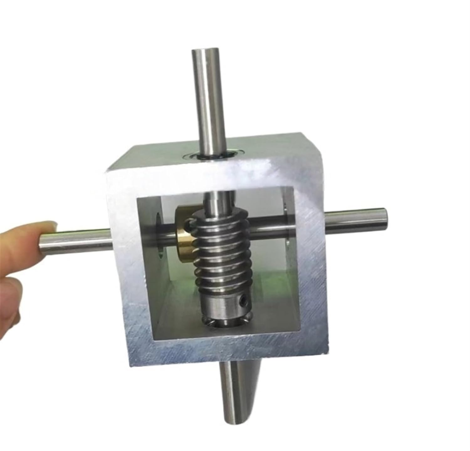 Mechanical Steering 1pcs 1:30 Transmission Worm Gear Commutation Gearbox 8mm Shaft Steering Gearbox 90 Degree Right Angle Reversing Gearbox Direction Transmission