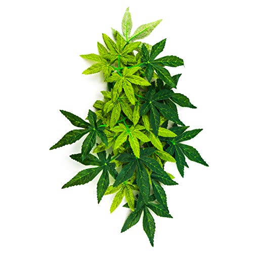 Aqua KT Green Terrarium Jungle Plant Vine with Suction Cup for Reptiles Amphibians, 12 Inch Length, Green