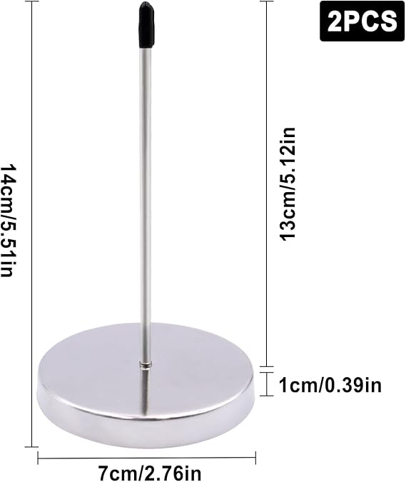 2 Piece Receipt Spike, Removable, Silver