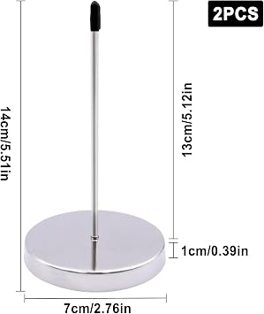 2 Piece Receipt Spike, Removable, Silver
