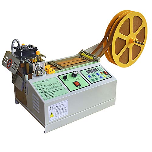 Mayiya Webbing Cutting Machine Automatic Hot Cold Knife Nylon Tape Cutting Machine for Strip, Webbing Belt, Elastic, Zipper Tape, Max Cutting Width 3.74inch
