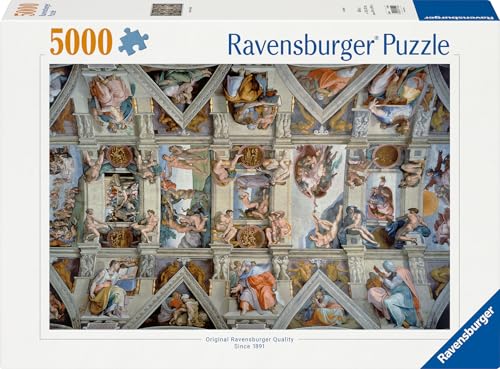 Puzzle 5000 pièces : Plafond de la chapelle Sixtine Ravensburger France - vue 4