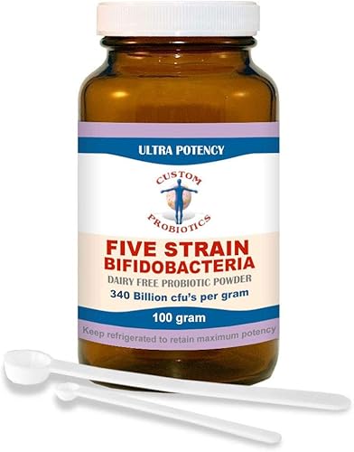 Miniatura 2 de Polvo probiótico Five Strain Bifidobacteria de Custom Probiotics (3.53 onzas)