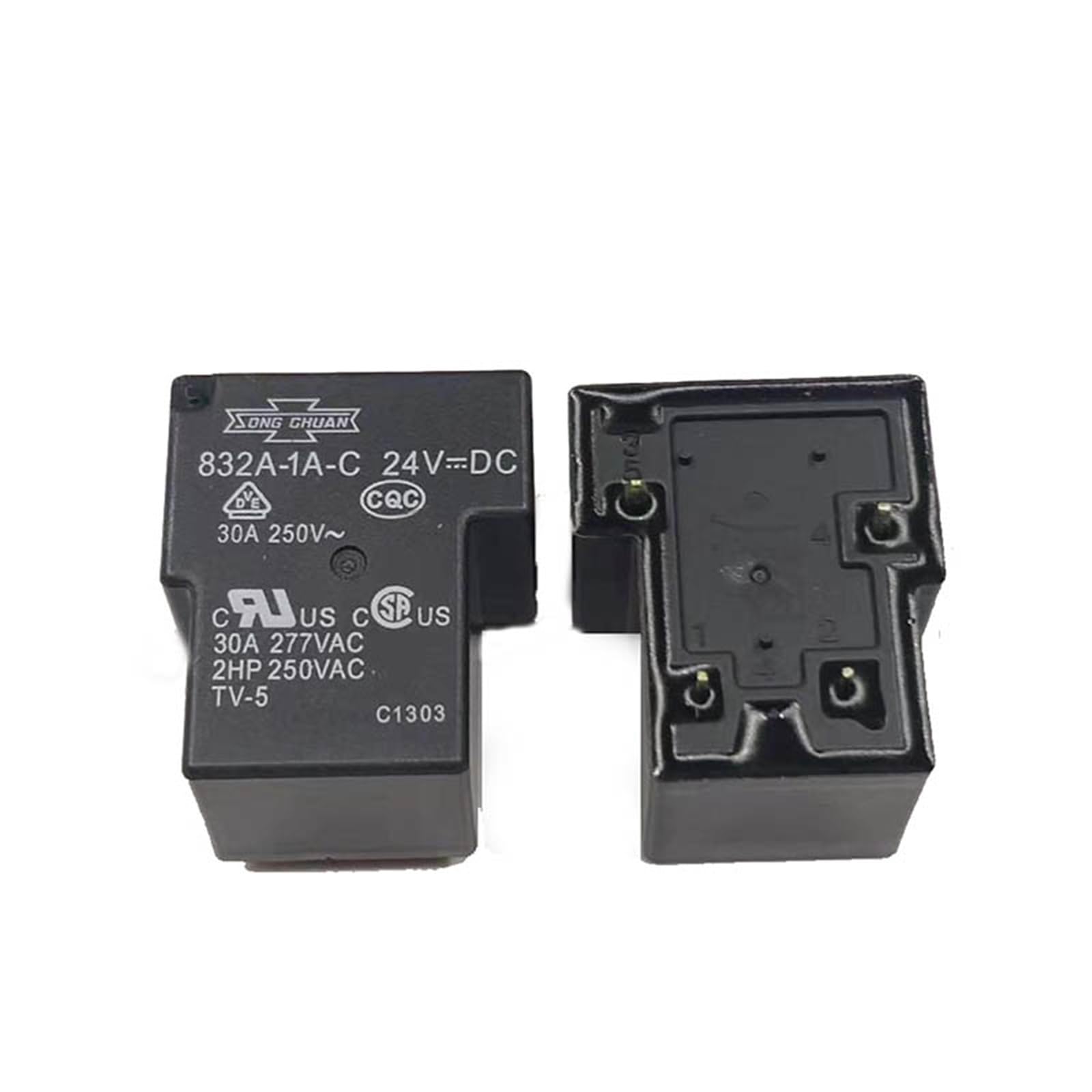 JGNAYRKJQI 5PCS 832A-1A-C-24VDC 832A-1A-C 832A 1A C 832A1AC24VDC 832A1AC 24V Relay 24VDC DC24V 24V 30A 4PIN