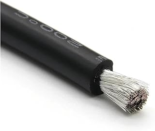 1/5/10m フレキシブルシリコンケーブル 26 24 22 20 18 16 14 12 10 8 AWG 自動車配線(Black,10 meters-20AWG)