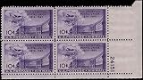 #C42 - 1949 10c Post Office Postage Stamps Plate Block (4)