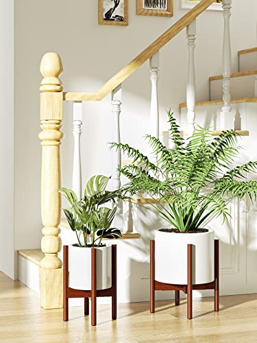 Mudeela Adjustable Plant Stand (8 To 12 Inches), Bamboo Mid Century Modern Plant Stand (15 Inches In Height), Indoor Plant Stand, Fit 8 9 10 11 12 Inch Pots (Pot & Plant Not Included) (Dark Brown) #TOP7