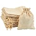 DODUOS 30 pièces Sachets en Jute 13x18cm Mini Sac en Lin Réutilisable Sacs Cadeau avec Cordon Pochettes en Jute Naturelles pour Fête, Mariage, Noël, Sacs en Tissu pour Ranger Cadeaux, Bijoux, Bonbons