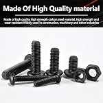Hex Button Socket Head Cap Screws Metric Thread Hexagon Allen Head Drive Machine Bolts Nut Metal Standard Fastener Hardware Oxide Finish Alloy Steel Assortment Kit Set 431Pcs Black 10.9 Class M3 M4 M5
